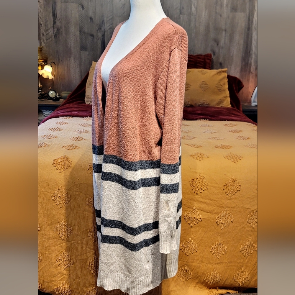 Dough & Ray Color Block Angora Cardigan – Size Large - Picture 5 of 9